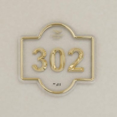 Kapı Numarası - Altın Kaplama - Model 01