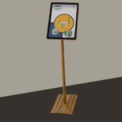 Krom Çerçeve (Altın Renk Kaplama) - A3 - Ayaklı - Tablet Bilgisayar Görünümlü 